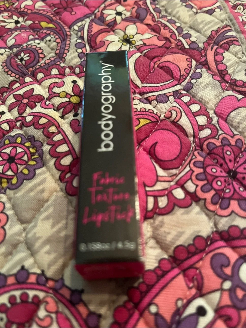 Bodyography Pink Paisley silk fabric texture lipstick 9424